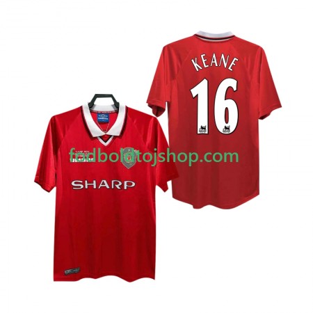 Manchester United Keane 16 1999 2000 Retro Hjemme trøje S/S
